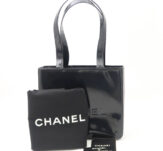 CHANEL シャネル ロゴ トート バッグ パテント エナメル ワンショルダー レディース AY5252W3