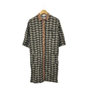 Dries Van Noten ドリスヴァンノッテン シャツワンピース S コットン他 半袖 ミモレ丈 レディース AT552W1
