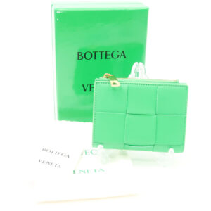BOTTEGA VENETA ボッテガヴェネタ 742698VCQC43722 スモールカセット イントレチャート 二つ折り財布 ファスナー AT159W1