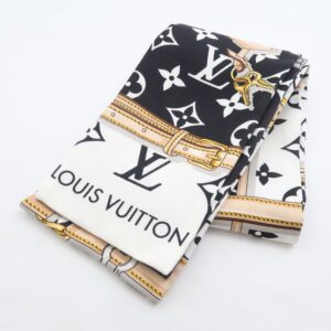 LOUIS VUITTON ルイヴィトン M78656 バンドーモノグラム コンフィデンシャル スカーフ ノワール ツイリー レディース AO2664