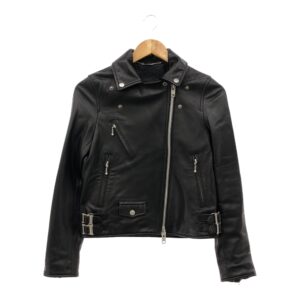 DENHAM デンハム ダブルライダースジャケット 36 羊革 レザー レディース AT1161W4