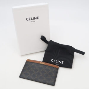 CELINE セリーヌ トリオンフ タン カードケース カードホルダー パスケース レディース AM5891C