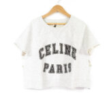 CELINE セリーヌ by Hedi Slimane エディスリマン 2Y599670Q MC半袖スウェット グレー S 160 84A コットン100％ レディース AY4156W3