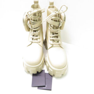 PRADA プラダ モノリス ブーツ 38.5 ポーチ ベルト レディース AY4467W2