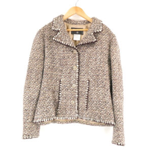 CHANEL シャネル 01A(P18677V10547） ジャケット 44 ウール シルク ココボタン ツイード レディース AC1522W1
