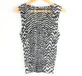 ISSEYMIYAKE イッセイミヤケ PP83 JK428 トップス 4 XLサイズ相当 ポリエステル100％ ノースリーブ プリーツ レディース AD735A40