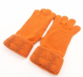 HERMES エルメス FLECHE 手袋 ME カシミヤ100％ Hロゴ グローブ レディース AC1518
