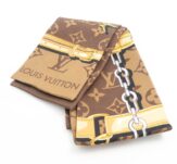 LOUIS VUITTON ルイヴィトン M78655 バンドーモノグラム コンフィデンシャル スカーフ マロン ツイリー スカーフ レディース AO2661