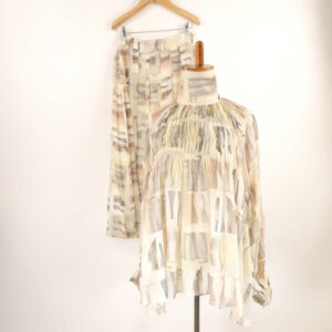 CURRENTAGE カレンテージ A2503FB 243 A2503FS 212 セットアップ ブラウス スカート S 長袖 ロング丈 プリーツ レディース AY6579A24