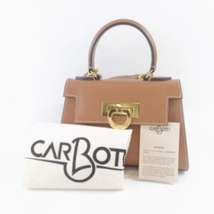 カルボッティ リシア LICIA 241 V2 ミニハンドバッグ ブラウン TAN×gold レディース AU1436