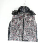 MONCLER モンクレール F20931A51K00 54APU ダウンベスト 0 7号 ナイロン ウール コットン アクリル フード付き ブルゾン AK333B2