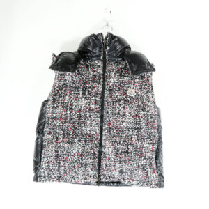 MONCLER モンクレール F20931A51K00 54APU ダウンベスト 0 7号 ナイロン ウール コットン アクリル フード付き ブルゾン AK333B2