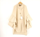 MAXMARA マックスマーラ DERRIS 473105166 ケープコート ONESIZE コットン100％ 白タグ スプリングコート レディース AY6582B16