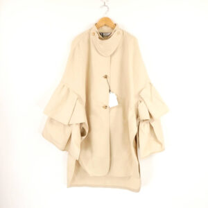 MAXMARA マックスマーラ DERRIS 473105166 ケープコート ONESIZE コットン100％ 白タグ スプリングコート レディース AY6582B16