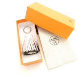 HERMES エルメス カルメントリコロール タッセルキーリング レザー チャーム キーホルダー レディース AY6770W3