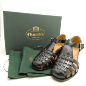Church’s チャーチ グルカサンダル 23.5cm相当 レザー ヒール 英国 イングリッシュシューズ レディース AU3326