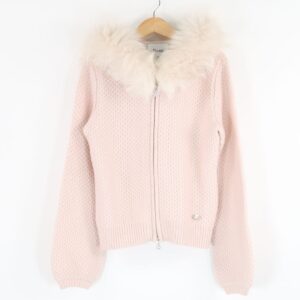 Rene ルネ 6832060 フーディカーディガン 34 カシミヤ ファー付き レディース AN1579W2