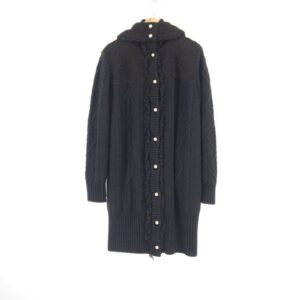 Rene ルネ 6042260 ニットコート 36 毛 レーヨン フーディ取り外し可 ボア ロング レディース AN505W