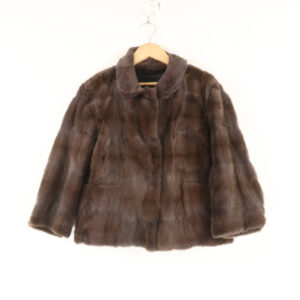 Drawer ドゥロワー 1522-299-2477 ファージャケット 36 ウィーゼル 七分袖 毛皮 レディース AM7027B2
