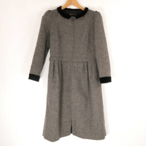 FOXEY フォクシー 36285 ピチコリエ ウールコート 38 Sサイズ相当 ウール他 アッシュグレー ブラウン系 レディース AO2822B2