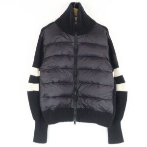 MONCLER モンクレール E20939456100 ダウンジャケット S ナイロン Cardigan Tricot ニット切り替え レディース AN1532W4