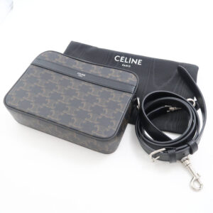 CELINE セリーヌ 113942EVJ.38SI ショルダーバッグ スモール メッセンジャー カーフスキン トリオンキャンバス AN1793W1