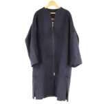 maxmaraSTUDIO マックスマーラ 601624996 ノーカラーコート 40 M相当 ウール100％ ステッチ レディース AD1118B21