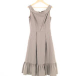 FOXEY NEW YORK フォクシー 38325 ワンピース 38 S トリアセテート 他 ノースリーブ オフショルダー 膝下丈 レディース AM5486W1