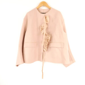 Drawer ドゥロワー 6522-299-0616 ケヌキノーカラーフリルジャケット 36 ウール他 レディース AO3330W1