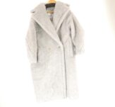 MAXMARA マックスマーラ 10160123 000 ARCOコート 1点 XS アルパカ シルク シルバー ラメ チェスター 長袖 レディース AN2347W4