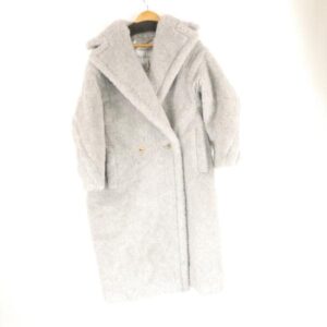 MAXMARA マックスマーラ 10160123 000 ARCOコート 1点 XS アルパカ シルク シルバー ラメ チェスター 長袖 レディース AN2347W4