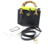 GUCCI グッチ ダイアナ ミニトートバッグ 黒 ハンド ショルダー 2WAY バンブーハンドル レディース AM3817W