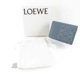 LOEWE ロエベ 三つ折り財布 ブルー系 トライフォールド AO856W1