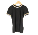 CHANEL シャネル P56888V36272 ツイードネックTシャツ 34 コットン100％ 半袖 トップス レディース AC1625W1