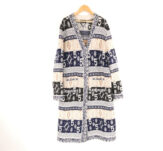 CHANEL シャネル P65175K60935 ロングカーディガン 50 カシミヤ100％ 長袖 ここ釦 レディース AY7275W2