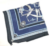 HERMES エルメス カレ140 宮廷の馬具 HARNAIS DE COUR スカーフ カシミヤ、シルク 大判 ストール レディース AC1624