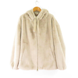 HERNO ヘルノ GI0138D 12422 1985 ジャケット 38(XS) ポリエステル エコファー フード付き レディース AN400W2