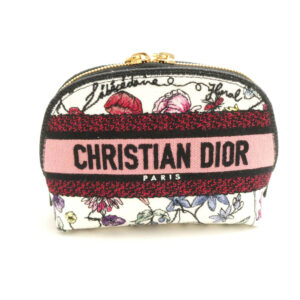 Christian Dior ディオール Florilegio エンブロイダリー 50-MA-0224 ミニポーチ コスメ フラワー レディース AY6548W1