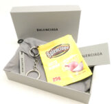 BALENCIAGA バレンシアガ 8277672ABP07415 キーリング CHIPS チャーム カーフスキン アクセサリー 小物 レディース AY7280W2