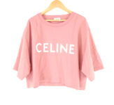 CELINE セリーヌ 2X761671Q クロップドTシャツ L 綿100％ 半袖 カットソー レディース AO3504W1
