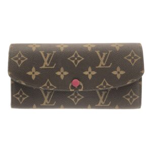 LOUIS VUITTON ルイヴィトン モノグラム ポルトフォイユ エミリー 二つ折り長財布 M60697 フューシャ 赤紫 レディース AU2542