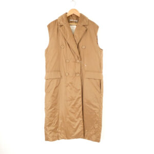MAXMARA The Cube マックスマーラ キャメルクス ロングベスト 40 M ポリエステル100% ジレ 中綿 コート ノースリーブ AM7614W4