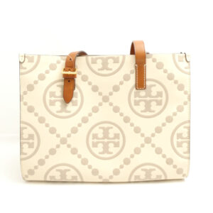 TORY BURCH トリーバーチ Tモノグラム コントラスト エンボス スモール トートバッグ レザー スモール Cream かばん カバン 鞄 AU3618