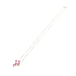 DAMIANI ダミアーニ ルビー ダイヤモンド クロス アクセサリー K18WG ネックレス 4.6g 750 (K18WG) アクセサリー AY7807