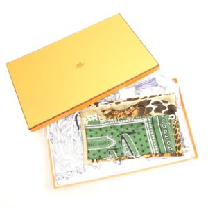 HERMES エルメス petit h 小物 シルクポーチ マルチカラー AY7749