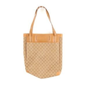 GUCCI グッチ 002 115 0152 トートバッグ レザー GG柄 ゴールドチャーム ヴィンテージ 鞄 AU3805