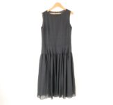 FOXEY フォクシー 41450 ワンピース ネイビー 40(M) ウール ポリエステル ノースリーブ Dress Ronde AN2460