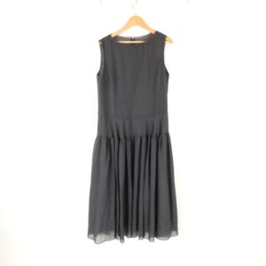 FOXEY フォクシー 41450 ワンピース ネイビー 40(M) ウール ポリエステル ノースリーブ Dress Ronde AN2460