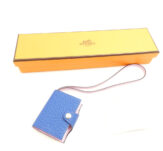 HERMES エルメス ユリス ナノ 小物 バッグチャーム ブルー AD1287