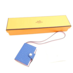 HERMES エルメス ユリス ナノ 小物 バッグチャーム ブルー AD1287
